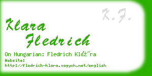 klara fledrich business card